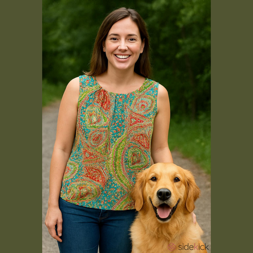 Talbots Sleeveless Paisley Cami in Turquoise, Pink & Green